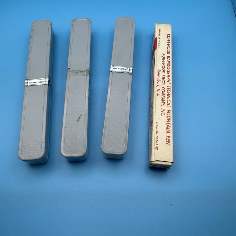 Vintage Alvin Koh-I-Noor Rapidograph Technical Drafting Pens Germany Lot of 4